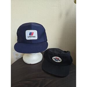 Vintage United Airlines Trucker Hat Snapback Patch Mesh USA Rare Lot